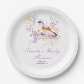 Spring Niedlich Bird Baby Dusche Pappteller (Vorderseite)