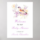 Spring Niedlich Bird Baby Dusche Poster (Vorne)
