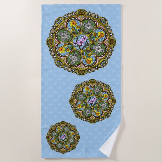 Spring Nouveau Beach Handtuch (Vorderseite)