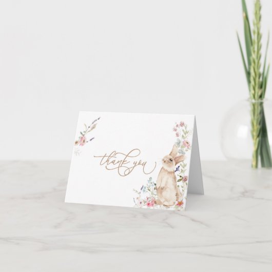 Spring Oaster Bunny Baby Dusche Danke Karte (Vorderseite)
