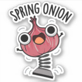 Spring Onion Funny Veggie Pun Aufkleber (Vorderseite)