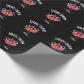 Spring Onion Funny Veggie Pun Dark BG Geschenkpapier (Ecke)