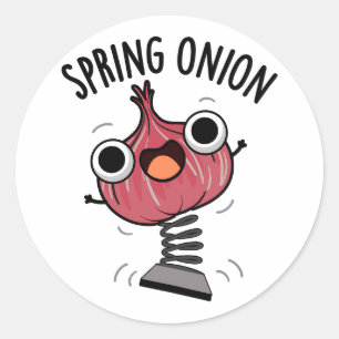 Spring Onion Funny Veggie Pun Runder Aufkleber