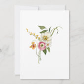 Spring Open House Bright Watercolor Floral Einladung (Rückseite)