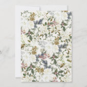 Spring or Winter floral Bridal Shower Einladung (Rückseite)