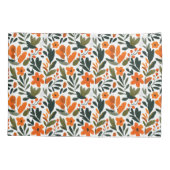 Spring Orange Flowers Chic Elegant Floral Pattern Kissenbezug (Rückseite)
