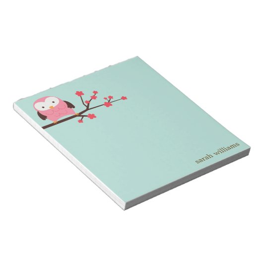 Spring Owl Notepad Notizblock (angewinkelt)
