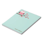 Spring Owl Notepad Notizblock (Rotiert)
