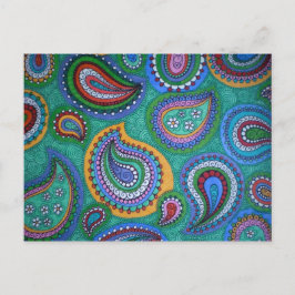 Spring Paisley Postcard Postkarte