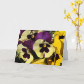 Spring Pansies Karte (Gelbe Blume)