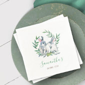 Spring Party Theme Bunny Watercolor Napkins Serviette