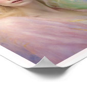 Spring Pastel Art Deco Weibliche blonde Rose Poster (Ecke)