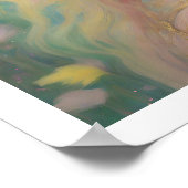 Spring Pastel Art Deco Woman Blond Rose Crown Poster (Ecke)