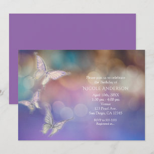 Spring Pastel Butterfells Party Einladungen