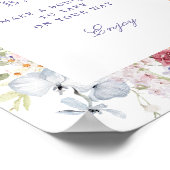 Spring Pastel Floral Brautparty Blume Bar Poster (Ecke)