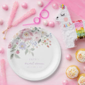 Spring Pastel Floral Brautparty Pappteller (Party)