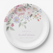 Spring Pastel Floral Brautparty Pappteller (Vorderseite)