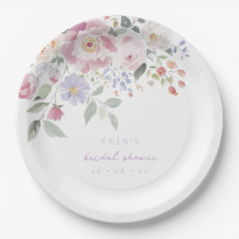 Spring Pastel Floral Brautparty Pappteller