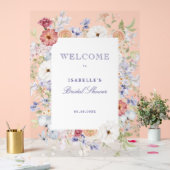 Spring Pastel Floral Brautparty Willkommen Acrylschild (Hochzeit)
