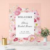 Spring Pastel Floral Brautparty Willkommen Acrylschild (Hochzeit)