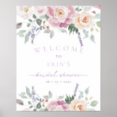 Spring Pastel Floral Brautparty Willkommen Poster (Vorne)