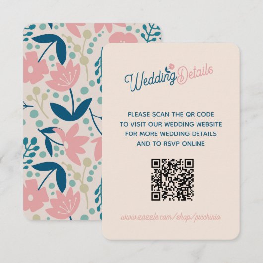 Spring Pastel Petals Enclosure Card Begleitkarte (Vorne/Hinten)