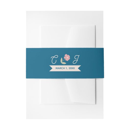Spring Pastel Petals Invitation Belly Band (Vorderseite Beispiel)