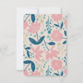 Spring Pastel Petals RSVP Card Save The Date (Rückseite)
