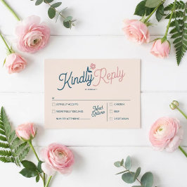 Spring Pastel Petals RSVP Card Save The Date