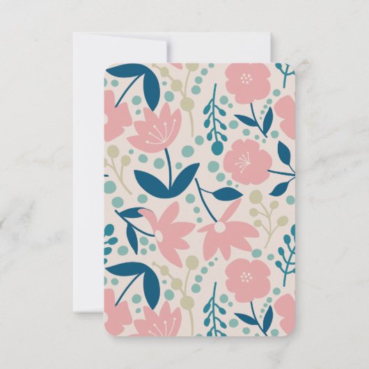 Spring Pastel Petals RSVP Card Save The Date (Rückseite)