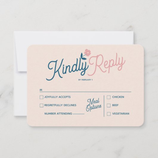 Spring Pastel Petals RSVP Card Save The Date (Vorderseite)