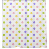Spring Pastel Polka Dot Pattern Duschvorhang (Vorderseite)
