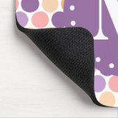 Spring Pastel Polka Dots Muster mit Monogramm Mousepad (Ecke)