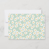 Spring Pastel Sage Blue Daisies Custom Message Dankeskarte (Rückseite)