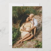 Spring Pastel Sage Green Daisies Baby Shower Foto Einladung (Rückseite)