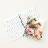Spring Pastel Sweet Love Birds Blossoms Flowers Notizblock (Innenseite)