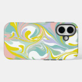 Spring Pastel Wirbel | Abstraktes Marmordesign Case-Mate iPhone Hülle (Rückseite (Horizontal))