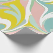 Spring Pastel Wirbel | Abstraktes Marmordesign Geschenkpapier (Ecke)