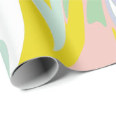 Spring Pastel Wirbel | Abstraktes Marmordesign Geschenkpapier (Rolleneckpunkt)