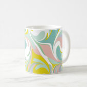 Spring Pastel Wirbel | Abstraktes Marmordesign Kaffeetasse (VorderseiteRechts)