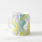 Spring Pastel Wirbel | Abstraktes Marmordesign Kaffeetasse (Vorderseite Links)