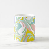 Spring Pastel Wirbel | Abstraktes Marmordesign Kaffeetasse (Mittel)