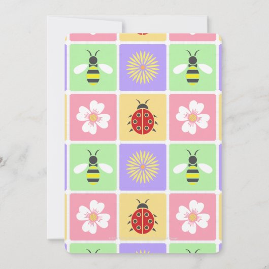 Spring Patches Party Einladung (Rückseite)