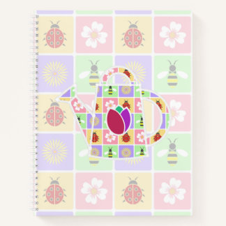 Spring Patches Spiral Notebook Notizbuch