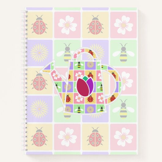 Spring Patches Spiral Notebook Notizbuch (Vorderseite)