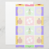 Spring Patches Stationery Briefpapier (Vorne/Hinten)