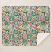 Spring Patchwork Nahtlos Sherpadecke (Vorderseite (Horizontal))