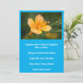 Spring Pea Partridge Blume Hochzeit Einladung (Stehend Vorderseite)