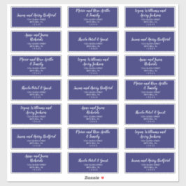 Spring Peony Navy Wedding Guest Address Labels