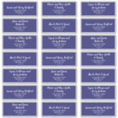 Spring Peony Navy Wedding Guest Address Labels (Vorderseite)